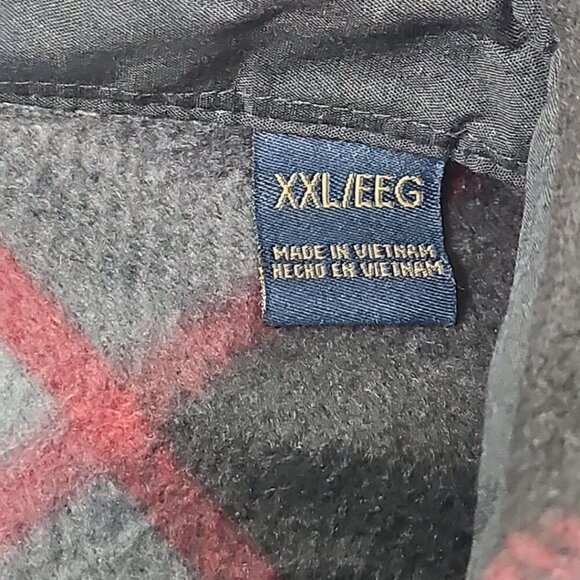 Freedom Foundry Soft Plaid Fleece Shirt Men's XXL Grey Plaid NEW Double Pockets - Picture 9 of 16